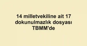 14 milletvekiline ait 17 dokunulmazlık dosyası TBMM'de