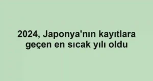 2024, Japonya'nın kayıtlara geçen en sıcak yılı oldu