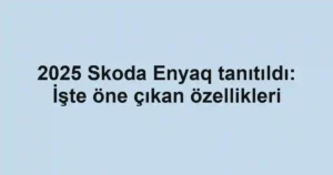 2025 Skoda Enyaq tanıtıldı: İşte öne çıkan özellikleri