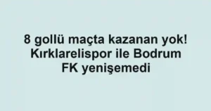 8 gollü maçta kazanan yok! Kırklarelispor ile Bodrum FK yenişemedi