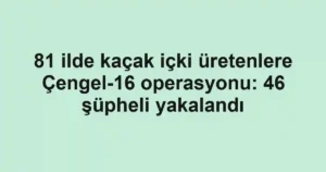 81 ilde kaçak içki üretenlere Çengel-16 operasyonu: 46 şüpheli yakalandı