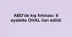 ABD’de kış fırtınası: 6 eyalette OHAL ilan edildi