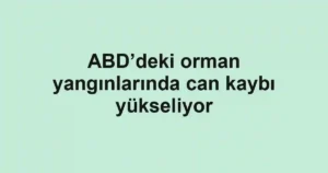 ABD’deki orman yangınlarında can kaybı yükseliyor