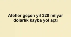 Afetler geçen yıl 320 milyar dolarlık kayba yol açtı