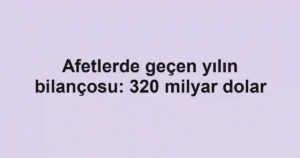 Afetlerde geçen yılın bilançosu: 320 milyar dolar