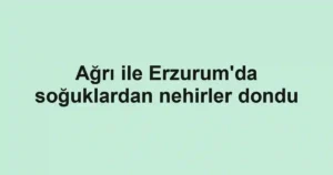 Ağrı ile Erzurum'da soğuklardan nehirler dondu