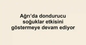 Ağrı’da dondurucu soğuklar etkisini göstermeye devam ediyor