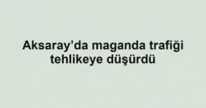 Aksaray’da maganda trafiği tehlikeye düşürdü