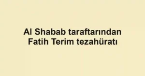 Al Shabab taraftarından Fatih Terim tezahüratı