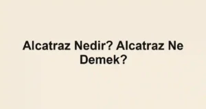 Alcatraz Nedir? Alcatraz Ne Demek?