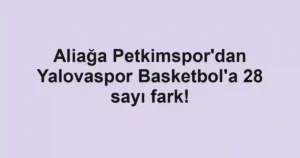 Aliağa Petkimspor'dan Yalovaspor Basketbol'a 28 sayı fark!