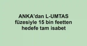 ANKA'dan L-UMTAS füzesiyle 15 bin feetten hedefe tam isabet