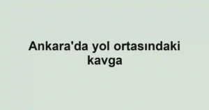Ankara'da yol ortasındaki kavga