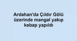Ardahan'da Çıldır Gölü üzerinde mangal yakıp kebap yapıldı