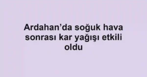Ardahan’da soğuk hava sonrası kar yağışı etkili oldu