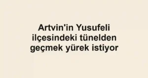 Artvin'in Yusufeli ilçesindeki tünelden geçmek yürek istiyor