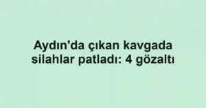 Aydın'da çıkan kavgada silahlar patladı: 4 gözaltı