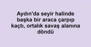 Aydın'da seyir halinde başka bir araca çarpıp kaçtı, ortalık savaş alanına döndü