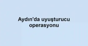 Aydın'da uyuşturucu operasyonu