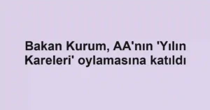 Bakan Kurum, AA'nın 'Yılın Kareleri' oylamasına katıldı