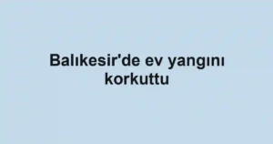 Balıkesir'de ev yangını korkuttu