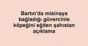 Bartın'da misinaya bağladığı güvercinle köpeğini eğiten şahıstan açıklama