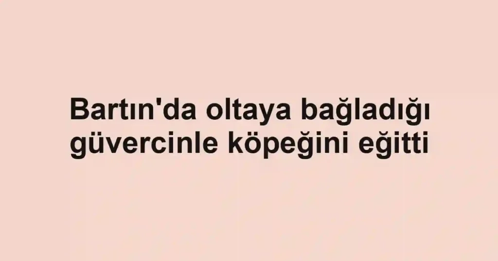 Bartın'da oltaya bağladığı güvercinle köpeğini eğitti