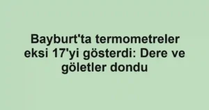 Bayburt'ta termometreler eksi 17'yi gösterdi: Dere ve göletler dondu