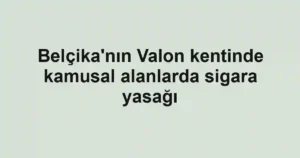 Belçika'nın Valon kentinde kamusal alanlarda sigara yasağı
