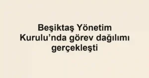 Beşiktaş Yönetim Kurulu’nda görev dağılımı gerçekleşti