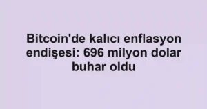 Bitcoin'de kalıcı enflasyon endişesi: 696 milyon dolar buhar oldu