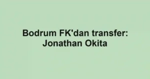 Bodrum FK'dan transfer: Jonathan Okita
