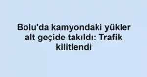 Bolu'da kamyondaki yükler alt geçide takıldı: Trafik kilitlendi