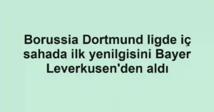 Borussia Dortmund ligde iç sahada ilk yenilgisini Bayer Leverkusen'den aldı