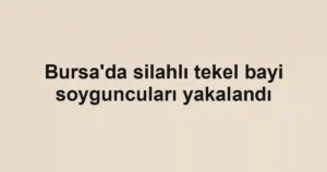 Bursa'da silahlı tekel bayi soyguncuları yakalandı