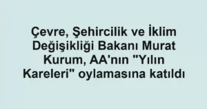 Çevre, Şehircilik ve İklim Değişikliği Bakanı Murat Kurum, AA'nın "Yılın Kareleri" oylamasına katıldı