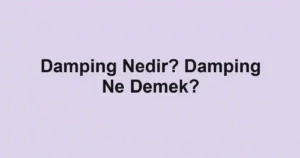 Damping Nedir? Damping Ne Demek?