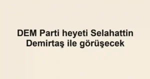 DEM Parti heyeti Selahattin Demirtaş ile görüşecek