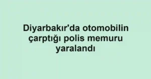 Diyarbakır'da otomobilin çarptığı polis memuru yaralandı