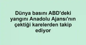 Dünya basını ABD'deki yangını Anadolu Ajansı'nın çektiği karelerden takip ediyor