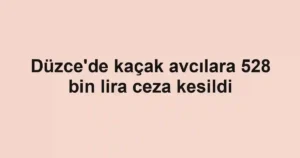 Düzce'de kaçak avcılara 528 bin lira ceza kesildi