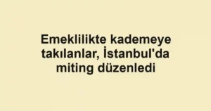 Emeklilikte kademeye takılanlar, İstanbul'da miting düzenledi