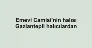 Emevi Camisi'nin halısı Gaziantepli halıcılardan
