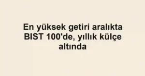 En yüksek getiri aralıkta BIST 100'de, yıllık külçe altında