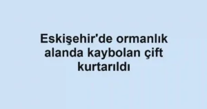 Eskişehir'de ormanlık alanda kaybolan çift kurtarıldı