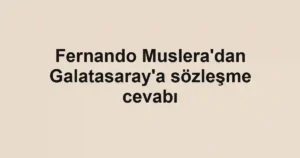 Fernando Muslera'dan Galatasaray'a sözleşme cevabı
