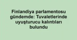Finlandiya parlamentosu gündemde: Tuvaletlerinde uyuşturucu kalıntıları bulundu