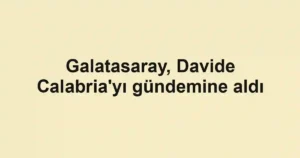 Galatasaray, Davide Calabria'yı gündemine aldı