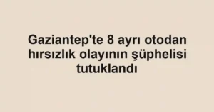 Gaziantep'te 8 ayrı otodan hırsızlık olayının şüphelisi tutuklandı