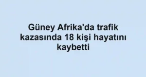 Güney Afrika'da trafik kazasında 18 kişi hayatını kaybetti